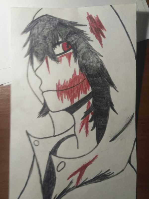 Крипипаста смеющийся Джек для срисовки