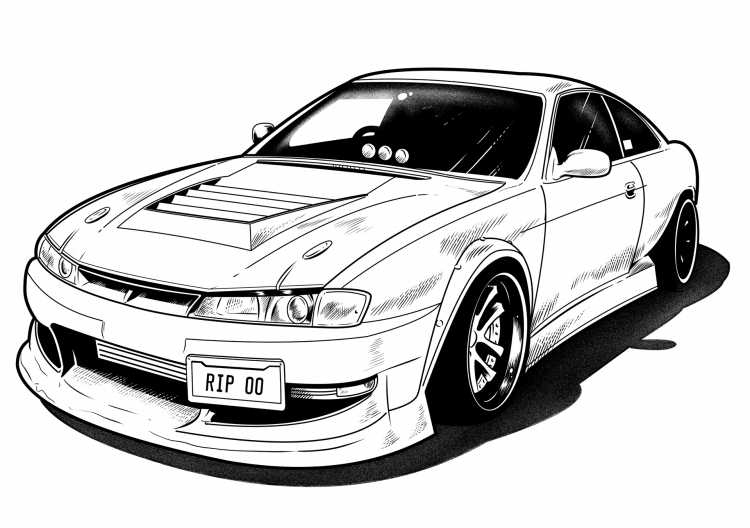 Nissan Silvia s15 карандашом