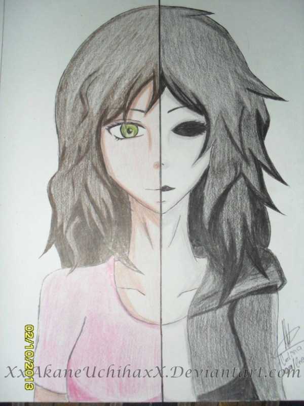 Раскраска крипипаста Джефф убийца