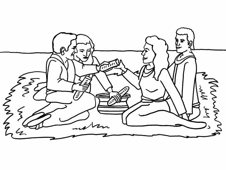 Семья раскраска для детей