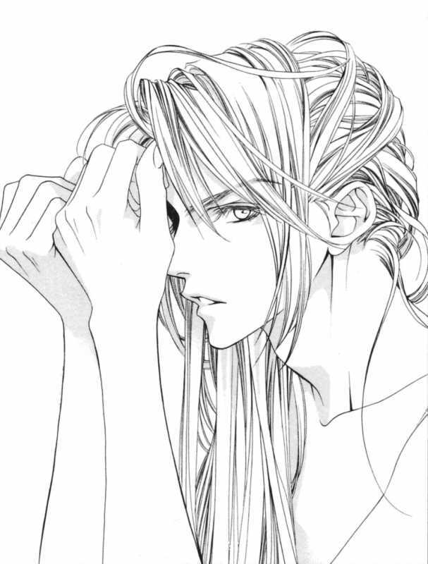 Аниме карандашом парни для раскраски