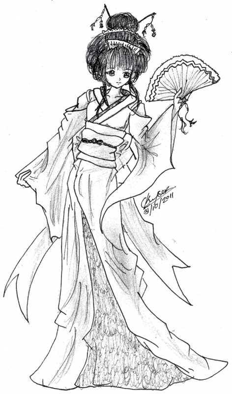 Раскраски антистресс для девочек аниме