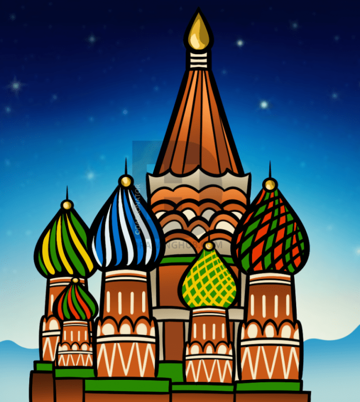 Храм Василия Блаженного рисунок