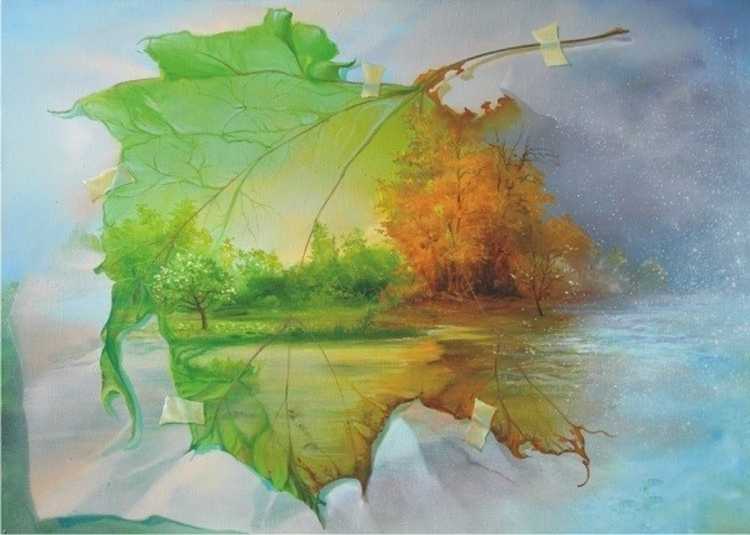 Художник Роман Величко картины осень