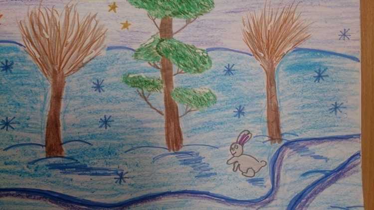 Фото детских рисунков на тему утро