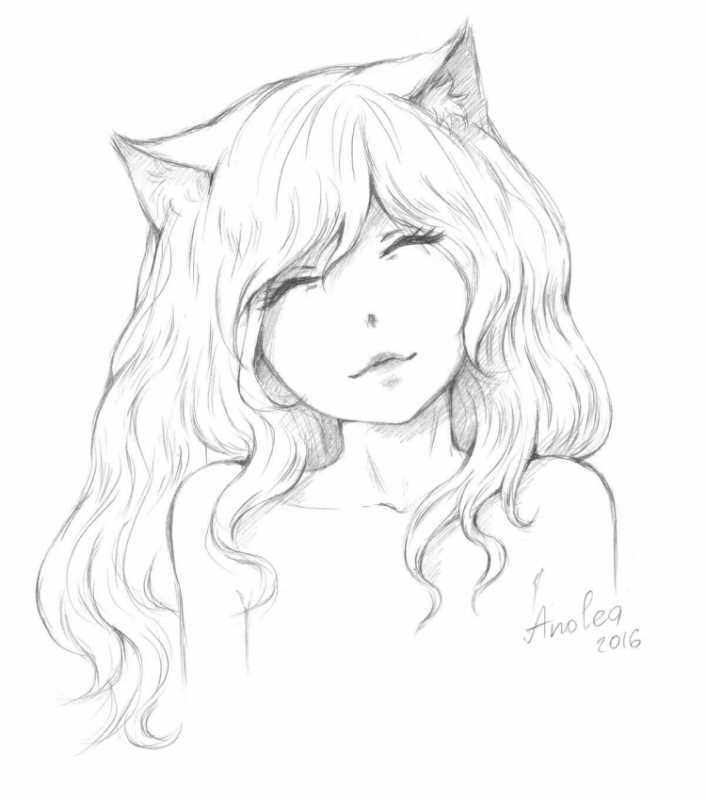 Рисунки девочек карандашом для срисовки