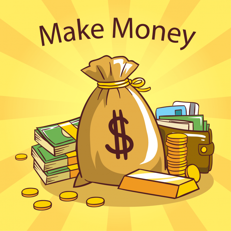 Мешочек с деньгами рисованный