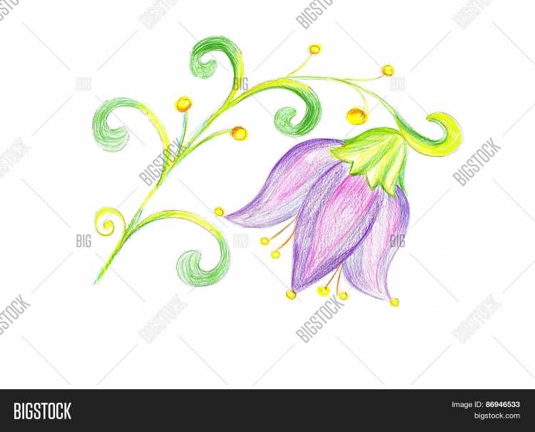 Колокольчик на белом фоне