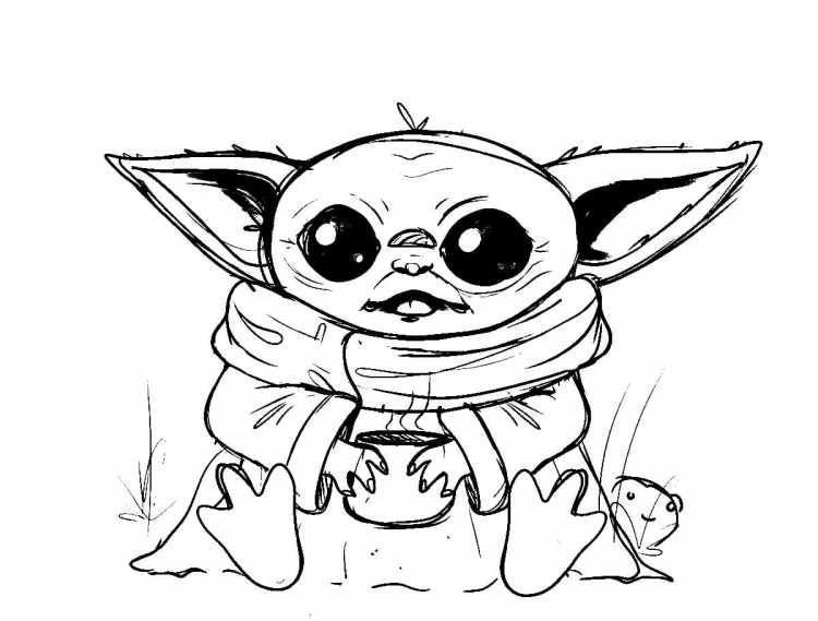 Йода раскраска