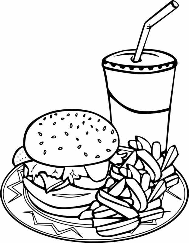 Раскраски фаст фуд