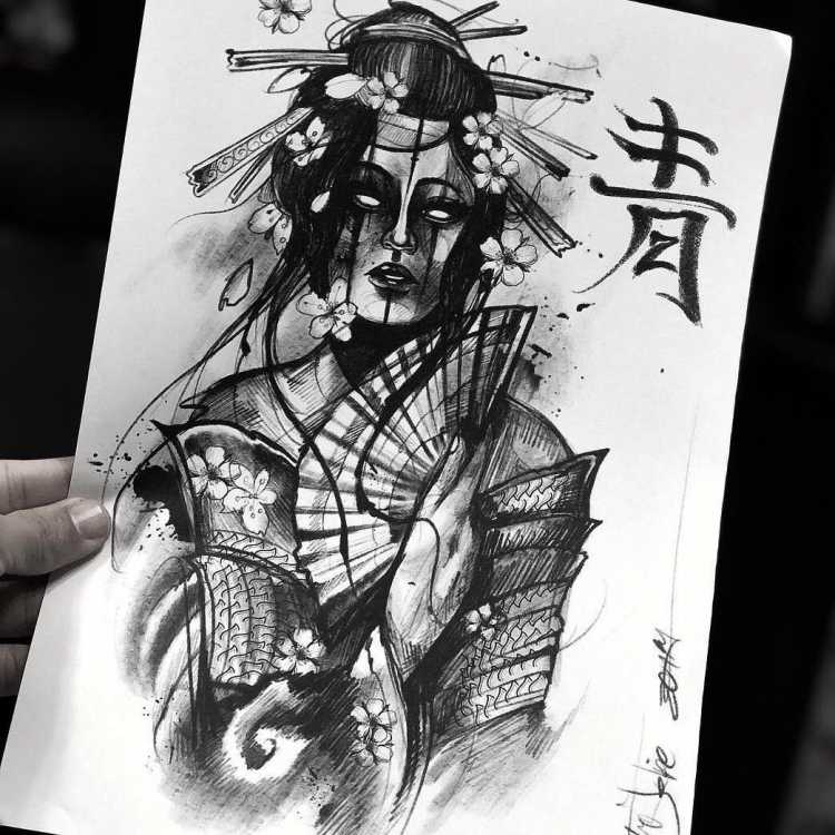 Самурай раскраска