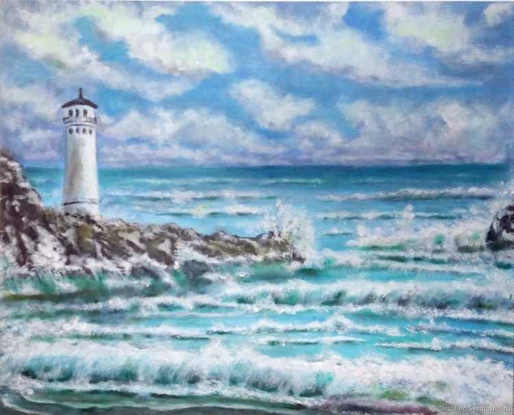 Морской пейзаж с маяком