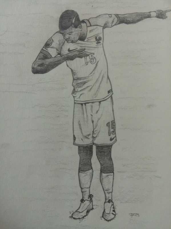 Раскраска футболиста Погба