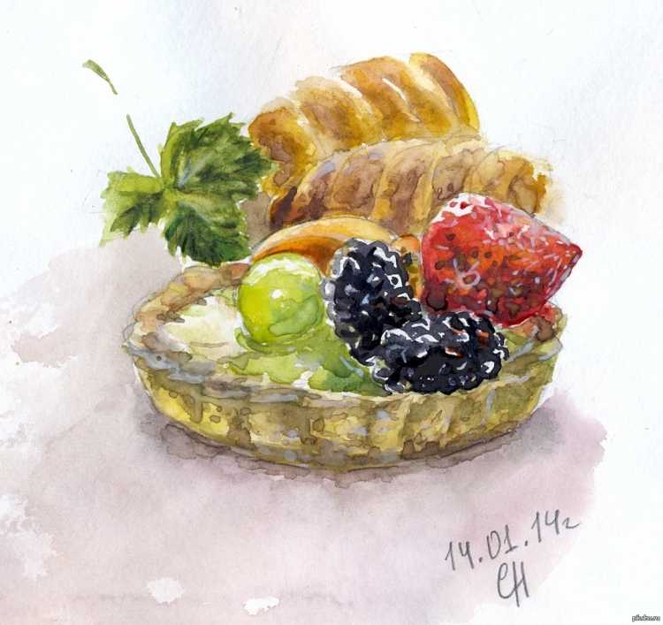 Рисунки для скетчбука легкие еда