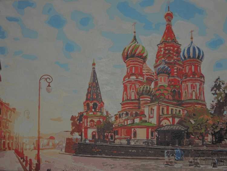 Раскраска храм Василия Блаженного в Москве для детей