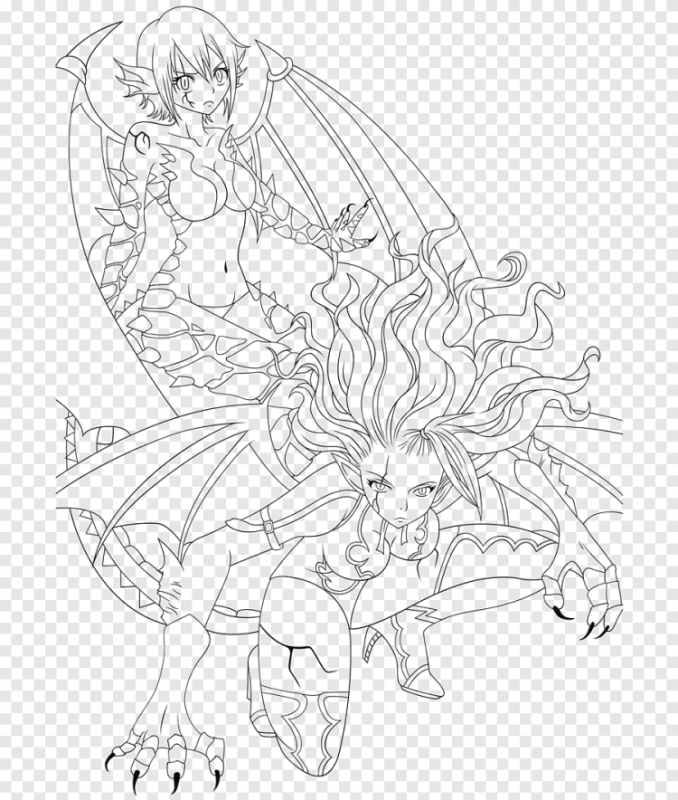 Раскраска ангел и демон