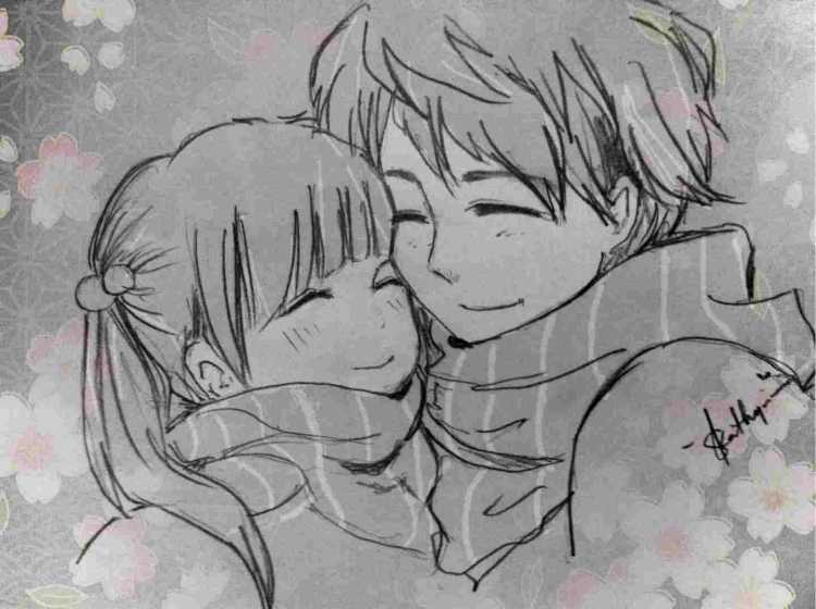 Аниме любовь для срисовки
