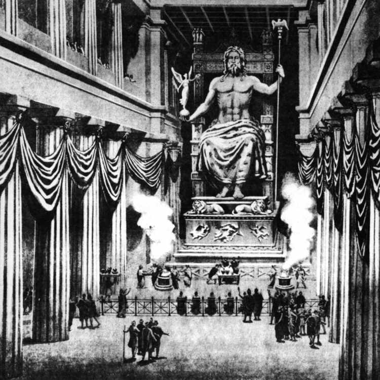 3 Чудо света - статуя Зевса в Олимпии