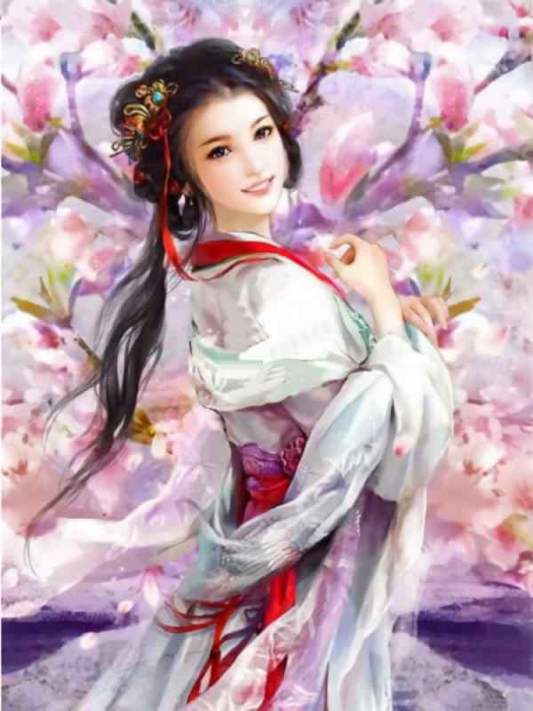 Японская девушка акварель