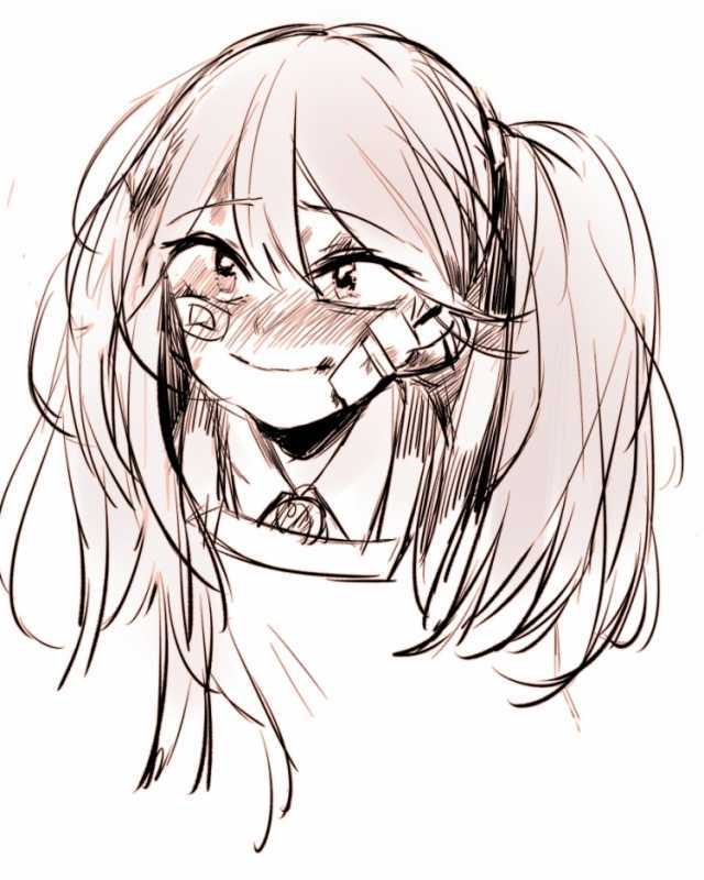 Аниме улыбка зарисовка