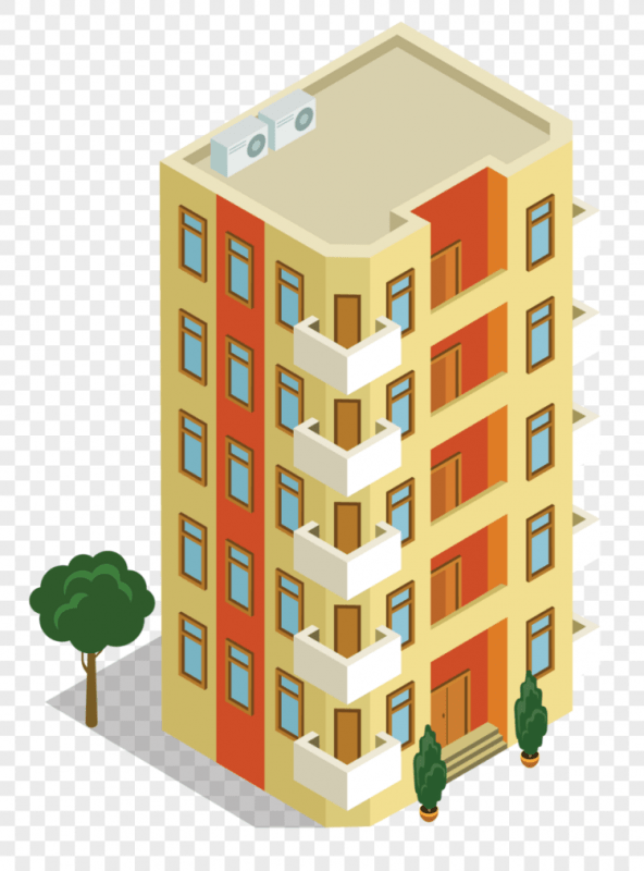 Нарисовать многоквартирный дом