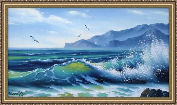 Морской пейзаж акрилом для начинающих