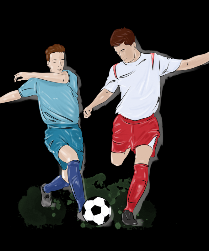 Футболист иллюстрация