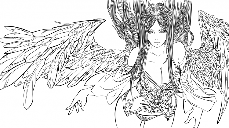 Ангелочек раскраска антистресс