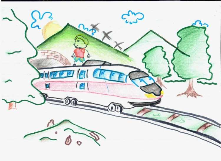 Рисунок на тему железная дорога