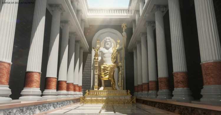 Статуя Зевса в Олимпии семь чудес света