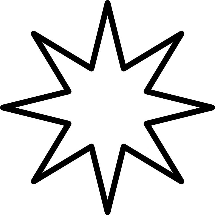 Семиконечная звезда контур