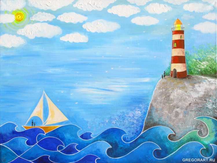 Морской пейзаж детский