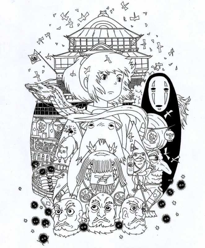 Хаяо Миядзаки Унесенные призраками Наброски