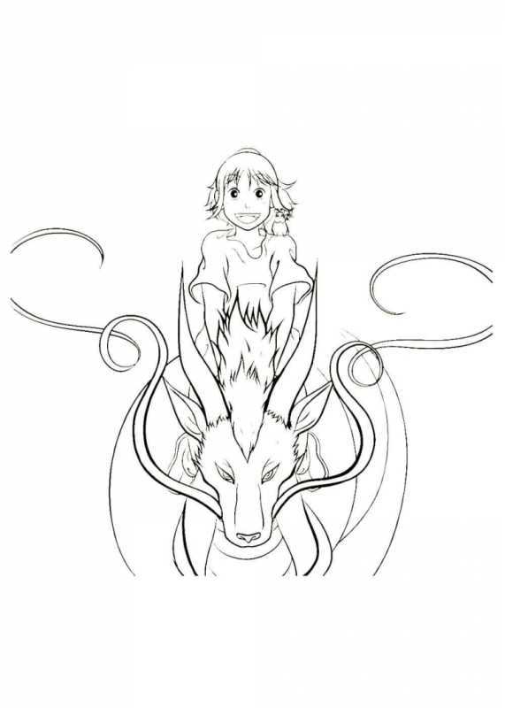 Раскраски аниме Унесенные призраками