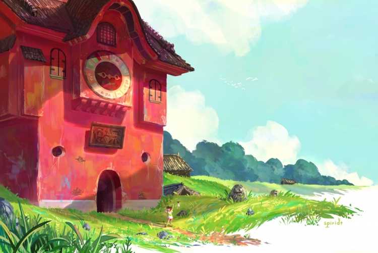 Пейзажи Хаяо Миядзаки Унесенные призраками