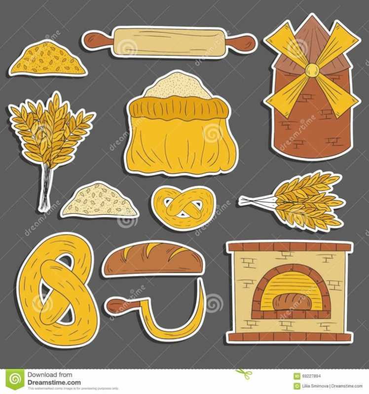 Аппликация хлебные изделия