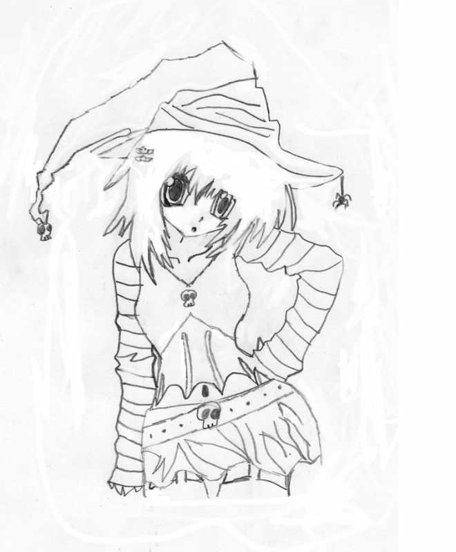 Раскраска антистресс аниме демоны