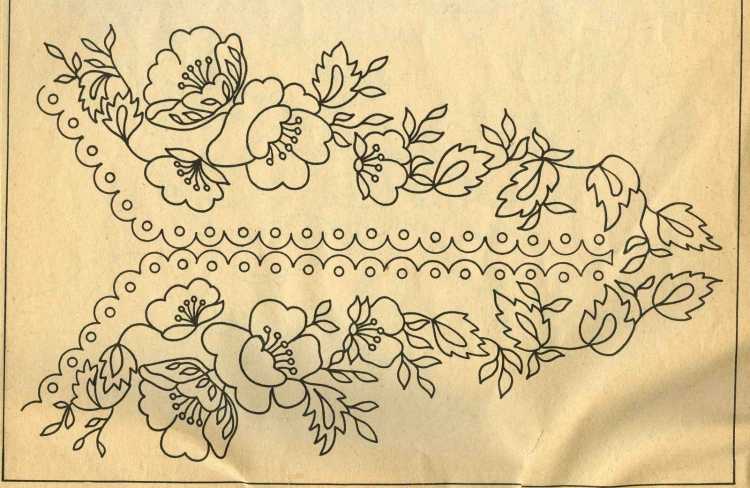 Узоры для вышивки гладью