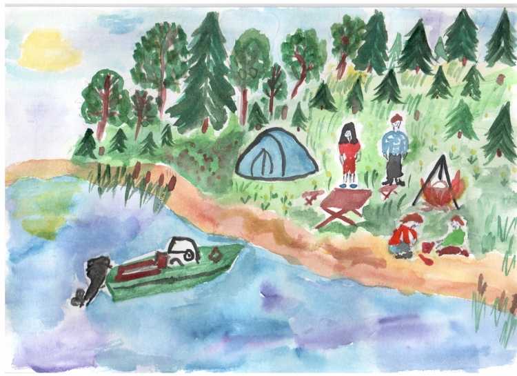 Рисунок на тему туризм