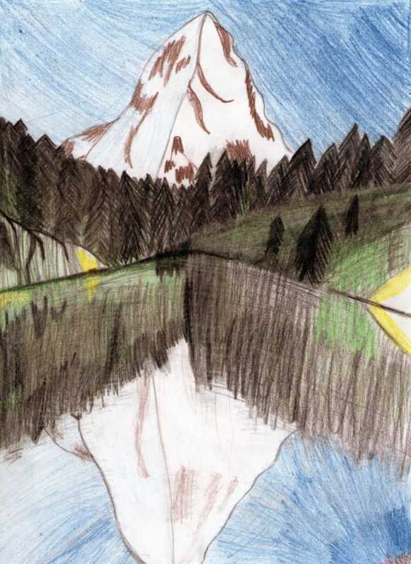 Горы гуашью