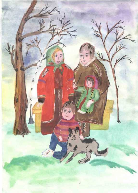 Детские рисунки семьи