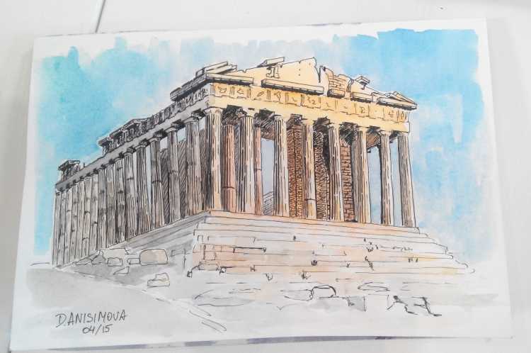 Древняя Эллада Парфенон рисунок