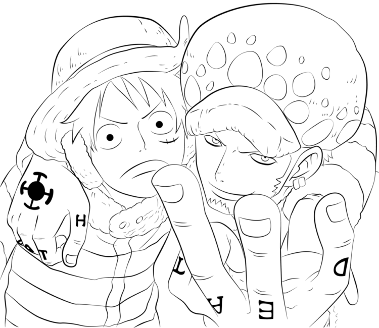 Раскраски аниме Ван Пис Трафальгар