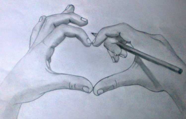 Срисовки руки люблю