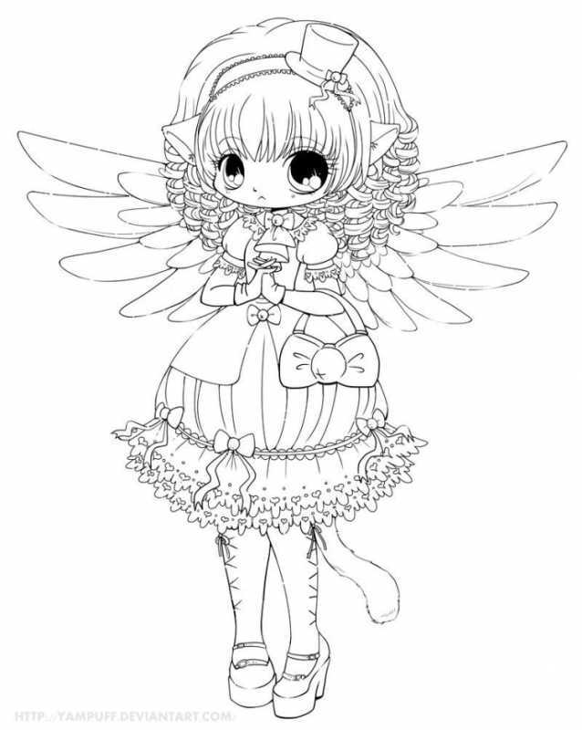 Раскраски аниме мальчики ангел и демон