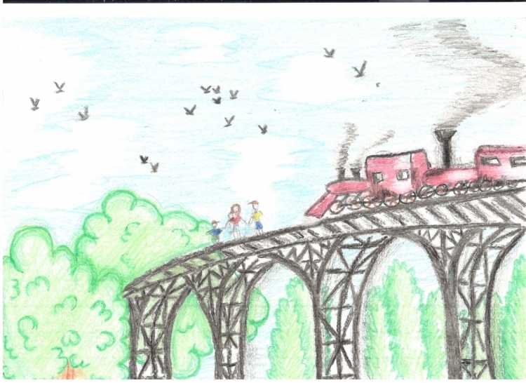 Рисунок детская железная дорога 8 лет