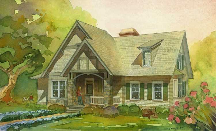 Маленький домик в деревенском стиле проект