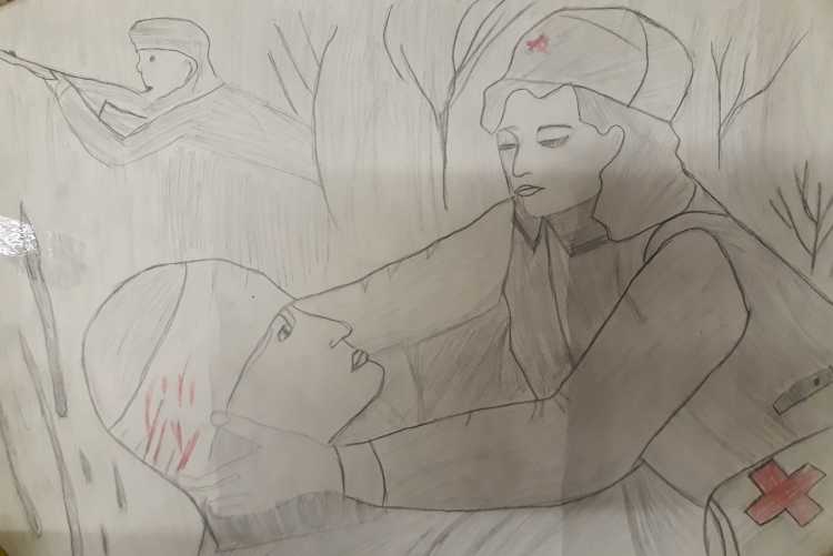 Санитарка карандашом