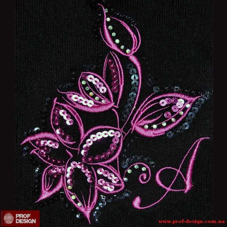 Узоры вышивания паетками на одежде