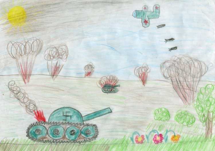 Битва за Москву рисунок школьников